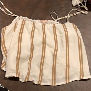 Gold and white lottie moss shirt